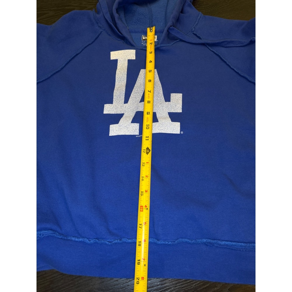New Era Los Angeles Dodgers Hoodie Blue Logo Sleeve Graphics women Small - Picture 10 of 10
